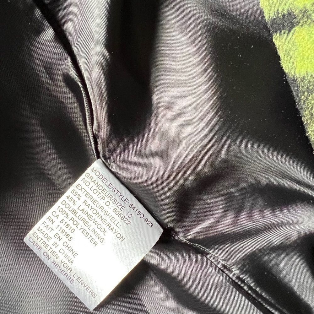 Tribal wool plaid pea coat - Picture 6 of 8